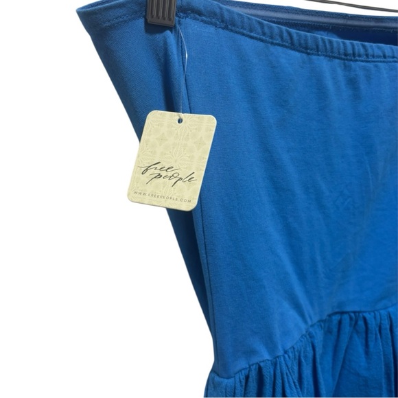 NWT Free People Strapless Tube Mini Dress Blue M - Picture 5 of 9